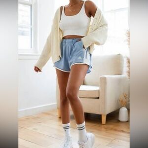 Adidas Grey and white climalite shorts